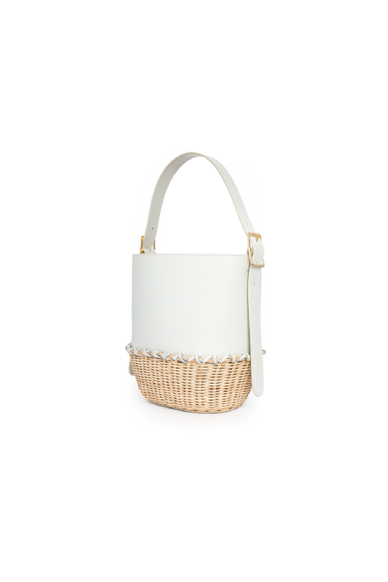 Jiucket Straw Bag Off White-Ecru