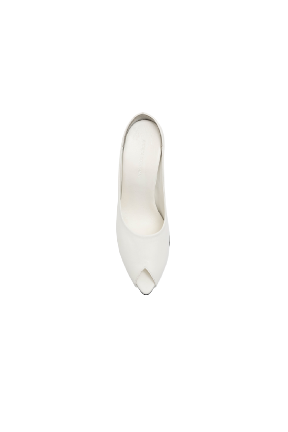 Lulep Leather Pump Off White