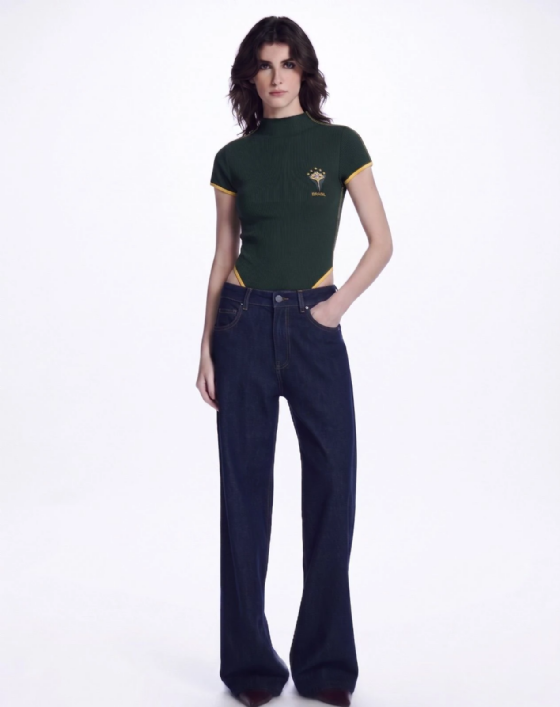 Body Mesh Rib P Brazil Green-Yellow