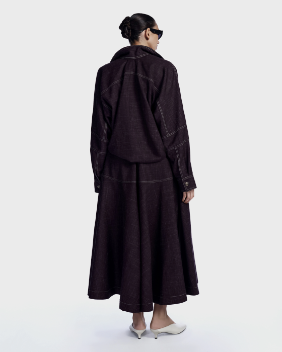 Limart Wool Blouse Wine