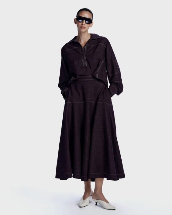 Limart Wool Blouse Wine