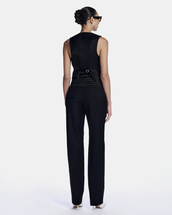 Letta Wool Vest Black