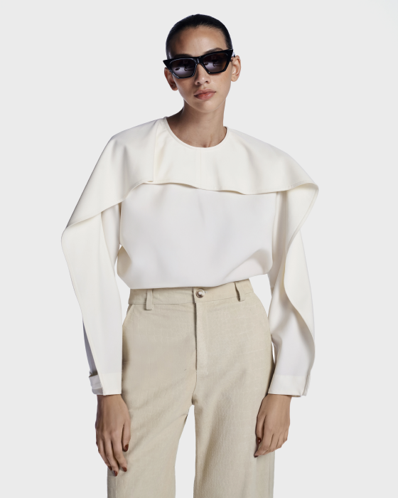 Linde Wool Blouse Off White