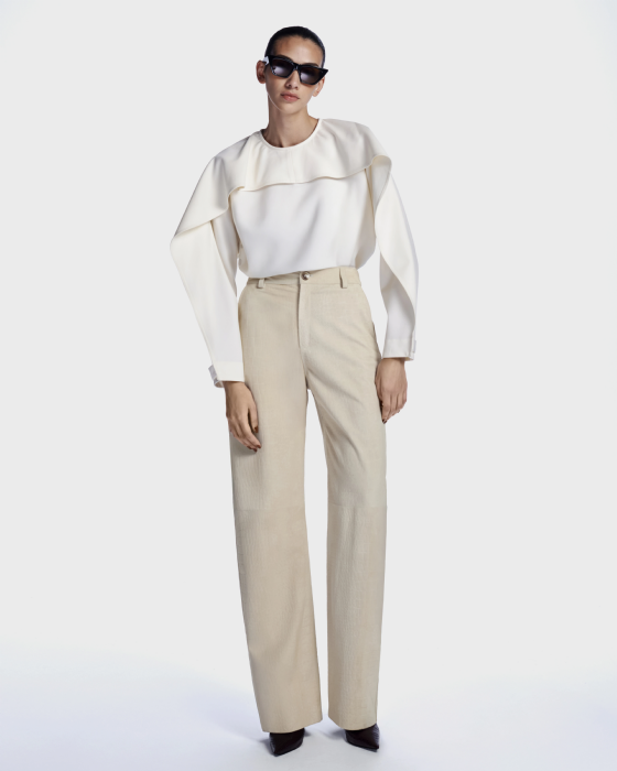 Linde Wool Blouse Off White