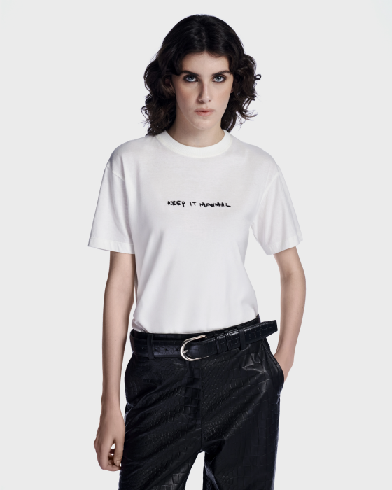Luo Knit T-Shirt Off White
