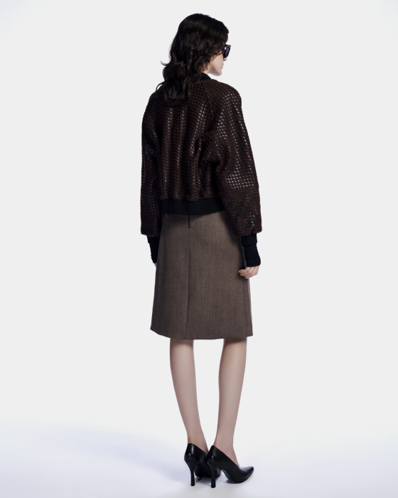 Lik Leather Jacket Black - Deep Brown