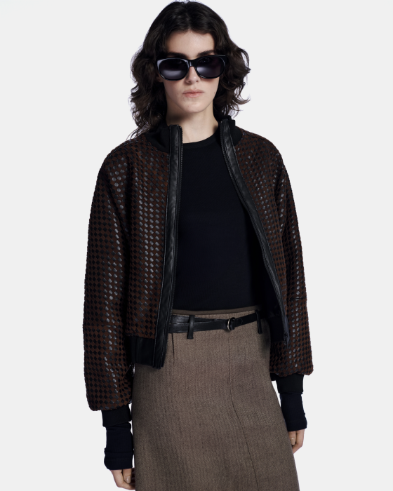 Lik Leather Jacket Black - Deep Brown
