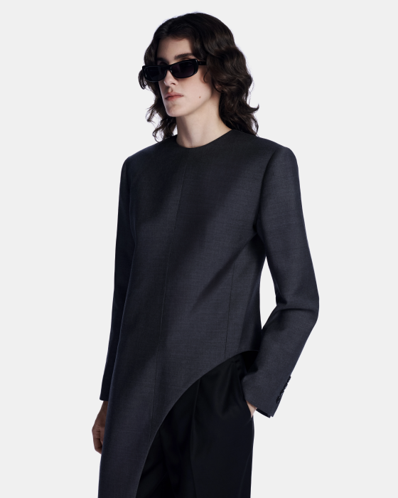  Lilostit Wool Blouse Gris Mélangé
