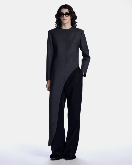  Lilostit Wool Blouse Gris Mélangé