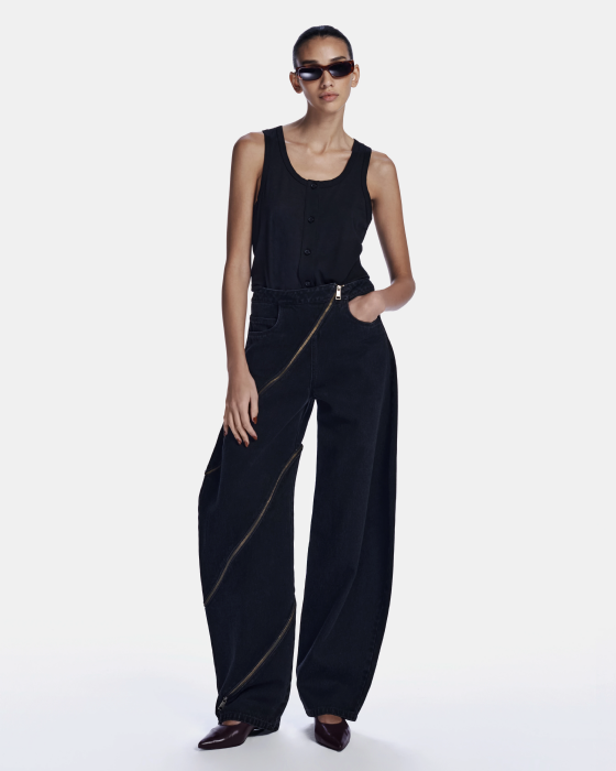 Lineta Knit Tank Top Black