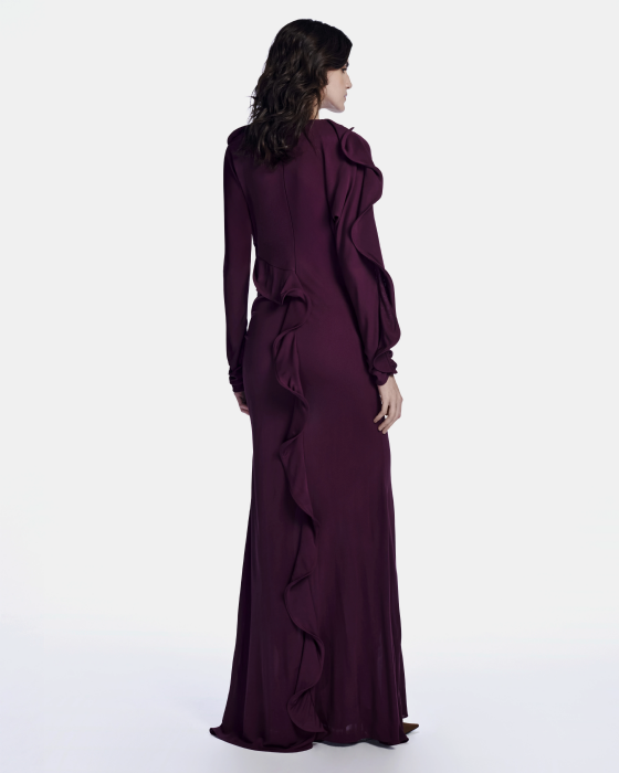 Linen Jersey Dress Light Wine