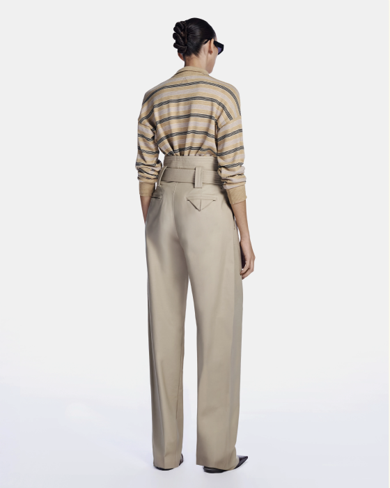 Lychee Knit Blouse Ecru-Gris-Off White