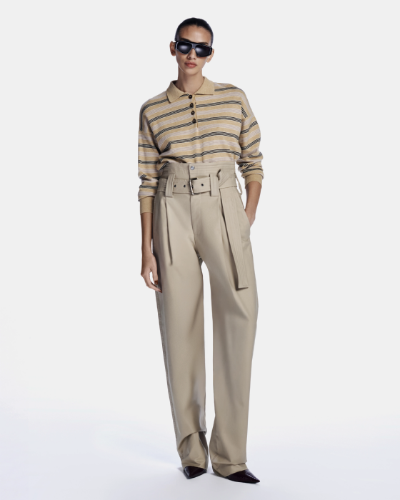 Lychee Knit Blouse Ecru-Gris-Off White