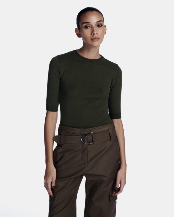 Laminia Knit Blouse Light Olive