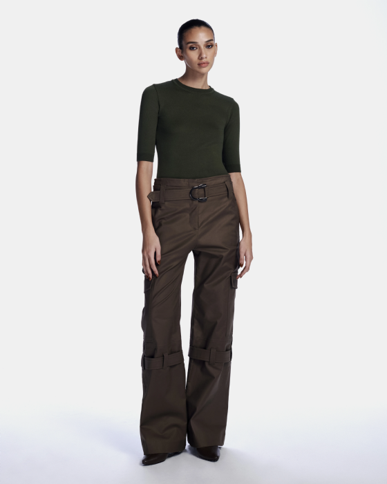 Laminia Knit Blouse Light Olive
