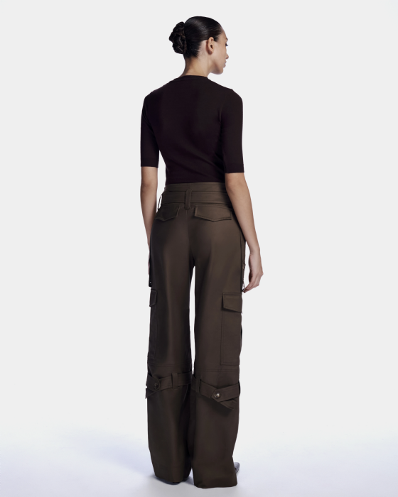 Laminia Knit Blouse Ebene Brown