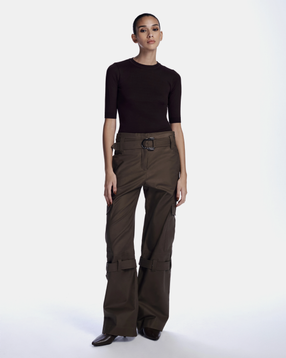 Laminia Knit Blouse Ebene Brown