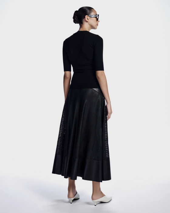 Laminia Knit Blouse Black