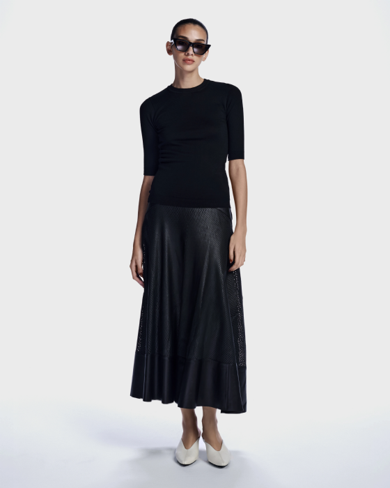 Laminia Knit Blouse Black