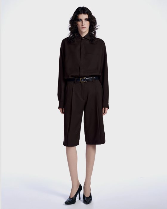 Lima Wool Shirt Ebene Brown