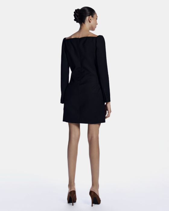 Legato Wool Dress Black