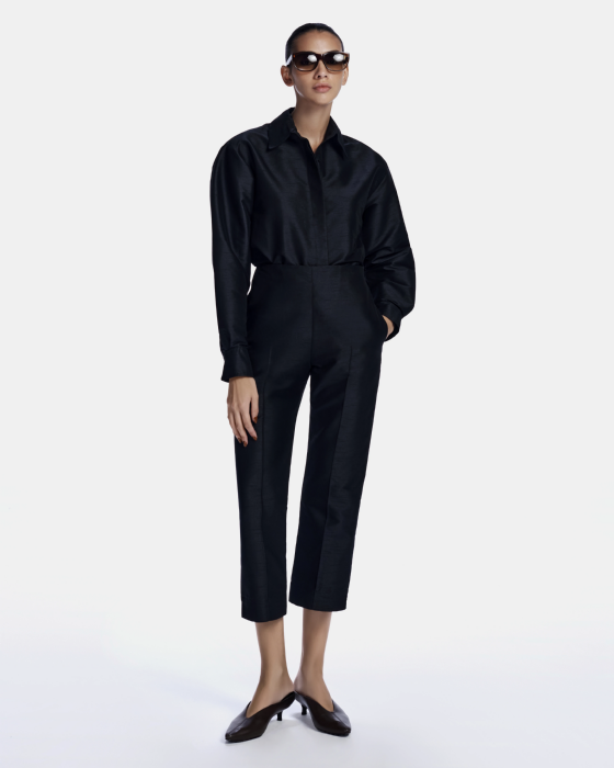 Lutla Shantung Shirt Black