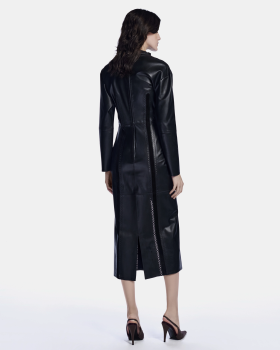  Lemoir Leather Dress Black
