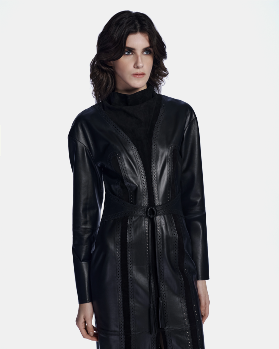  Lemoir Leather Dress Black