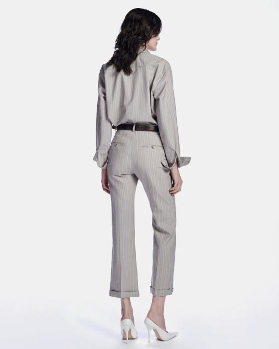 Lulu Wool Shirt Taupe Gris