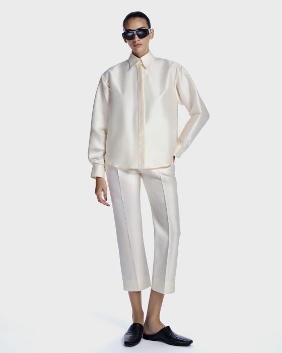 Litla Shantung Pants Off White