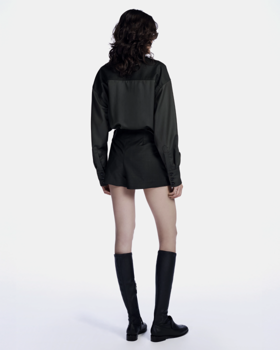 Lem Wool Shorts Deep Green