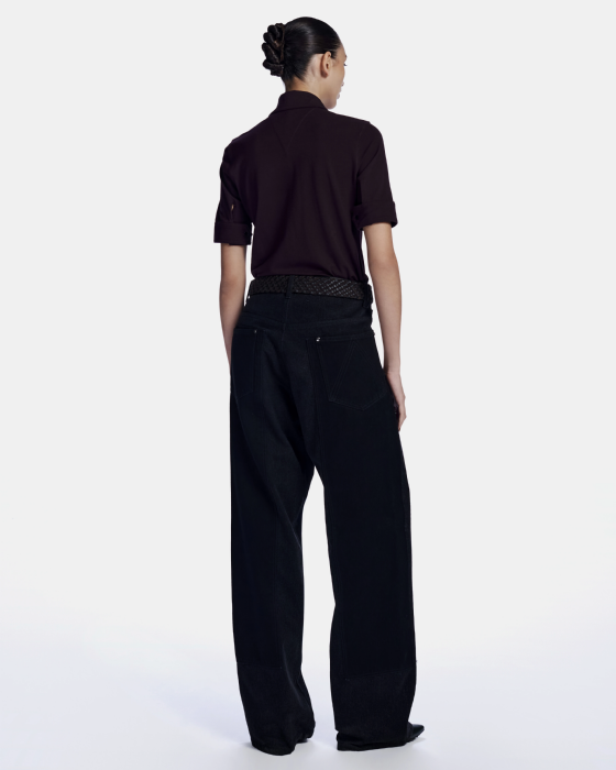 Liquet Knit Blouse Aubergine