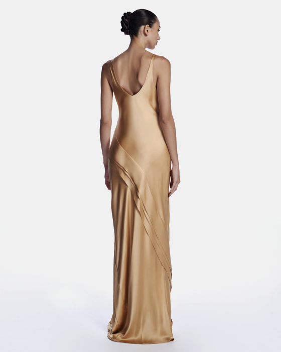 Leda Silk Dress Sand