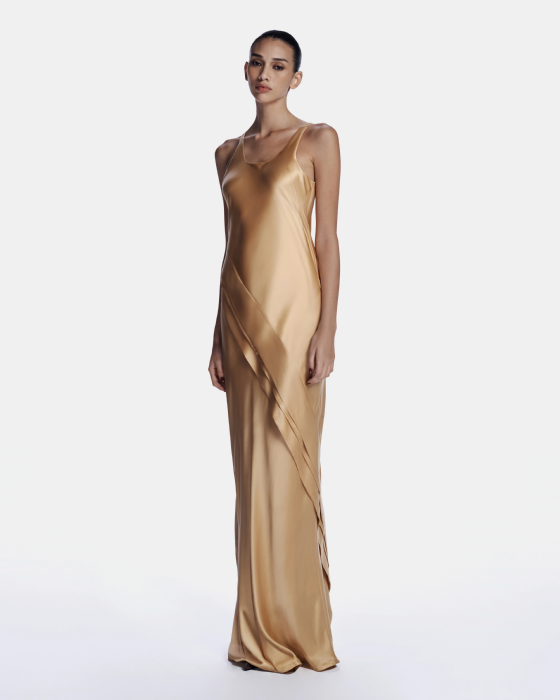 Leda Silk Dress Sand