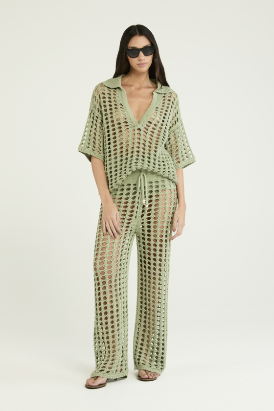 Jusna Knitted Pants Fresh Mint