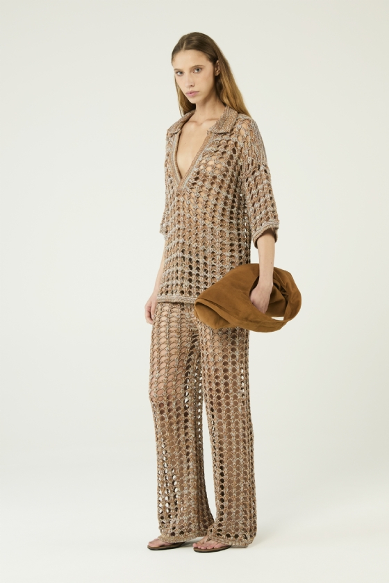 Jusna Knitted Pants Almond-Butter