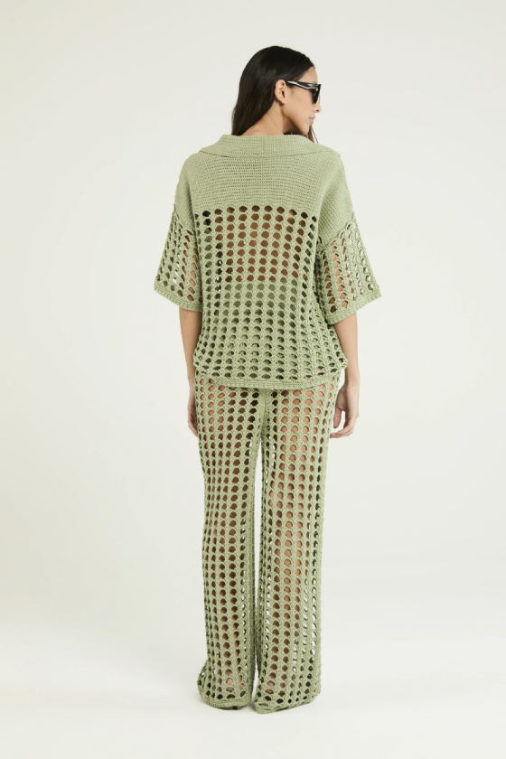 Justino Knit Blouse Fresh Mint