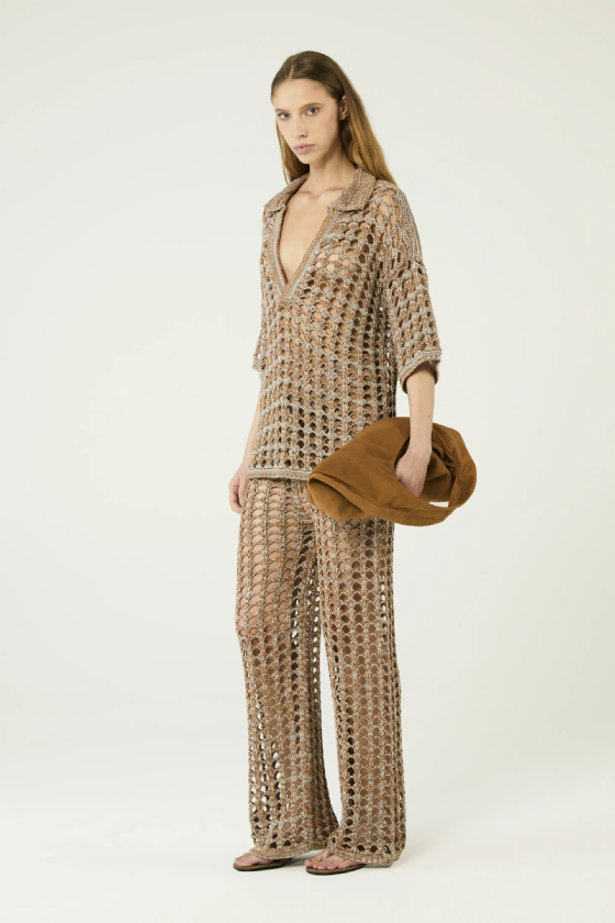 Justino Knit Blouse Almond-Butter