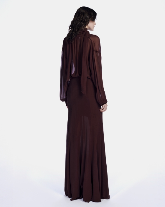 Lobeira Silk Skirt Brown