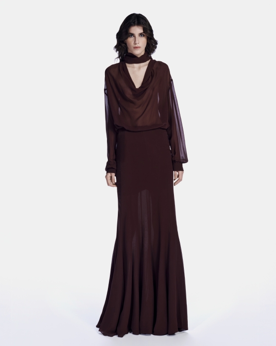 Lobeira Silk Skirt Brown