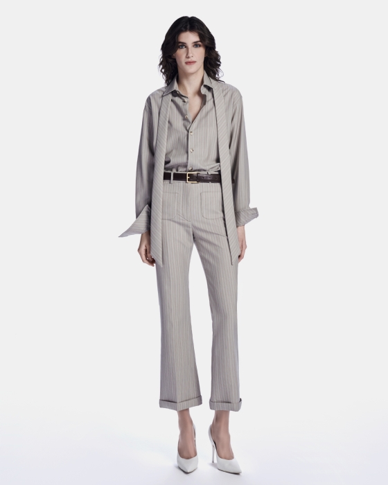  Wool Pants Lensa Taupe Gris