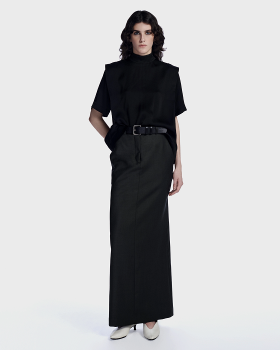 Lilita Wool Skirt Deep Green