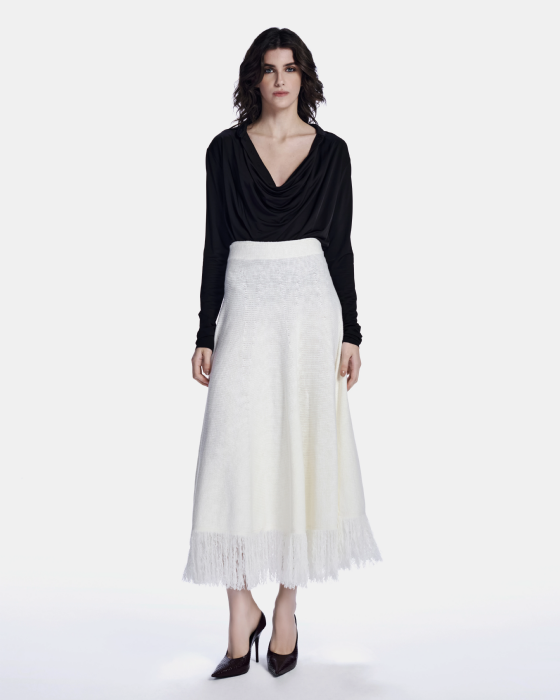 Knitted Skirt Off White