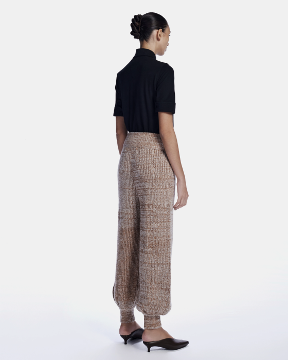 Leiz Knit Pants Melange Camel