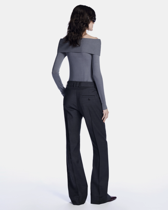 Leonor Wool Pants Gris Mélangé