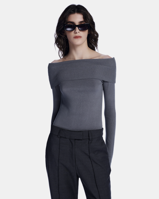 Leonor Wool Pants Gris Mélangé