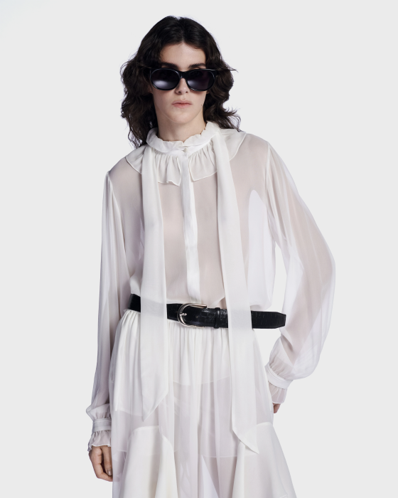 Luzi Silk Pants Off White