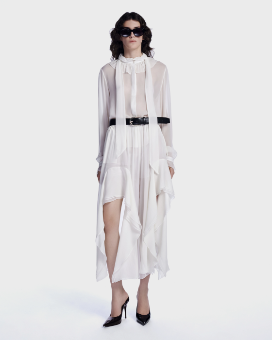 Luzi Silk Pants Off White