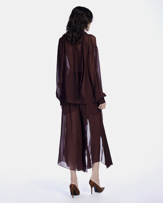 Luzi Silk Pants Brown