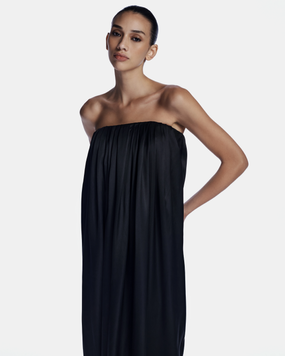 Lizin Silk Dress Black